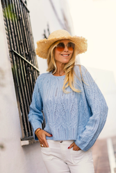 8Design Tröja flätad " Filippa" , Långärm