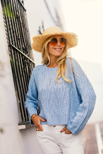 8Design Tröja flätad " Filippa" , Långärm