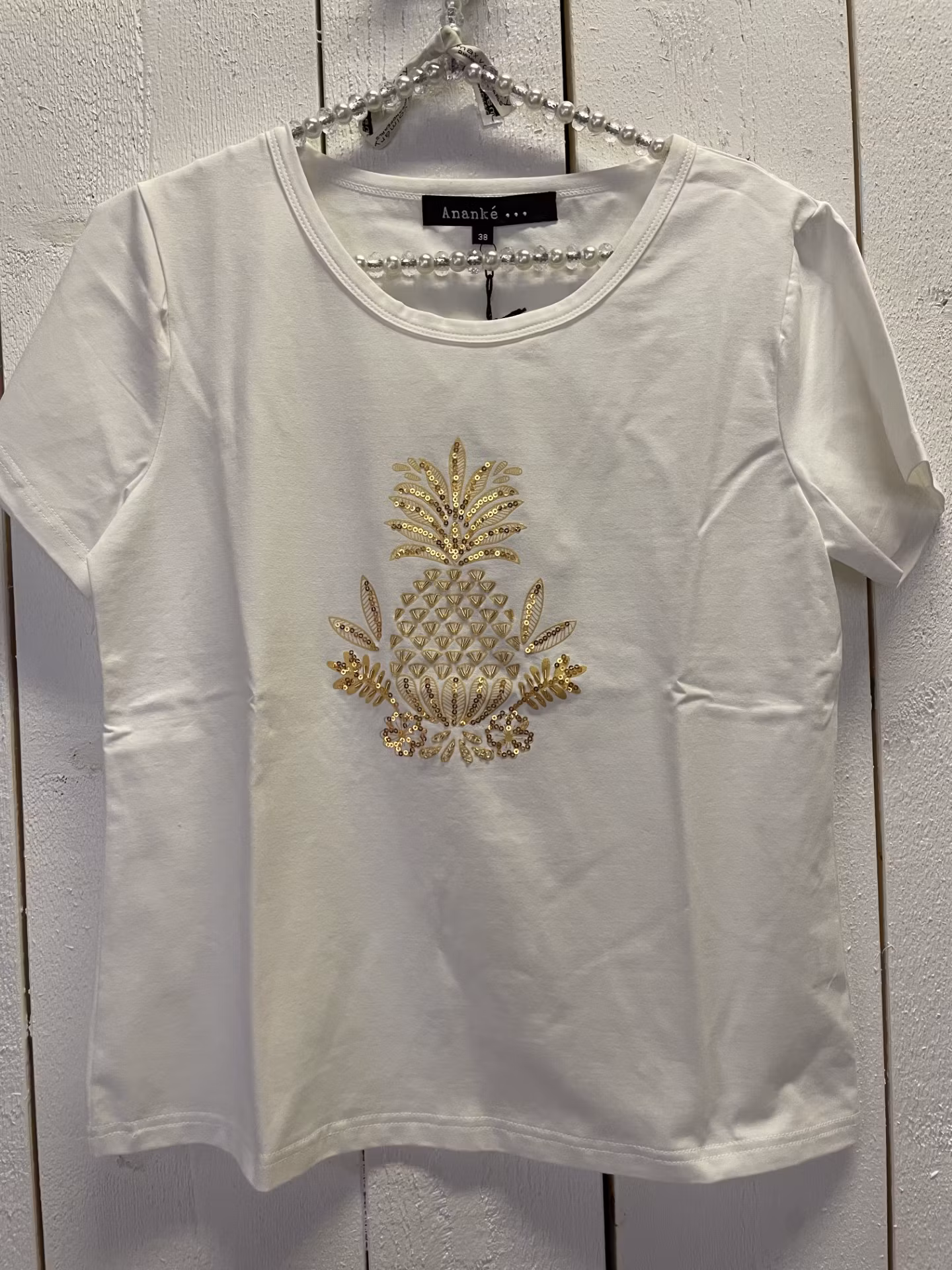 ANANKE T-shirt "Ananas" , Ecru