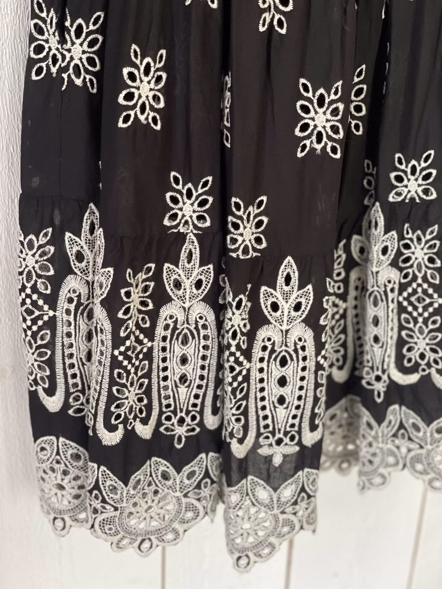 Angoor Klänning " broderi anglais " , svart