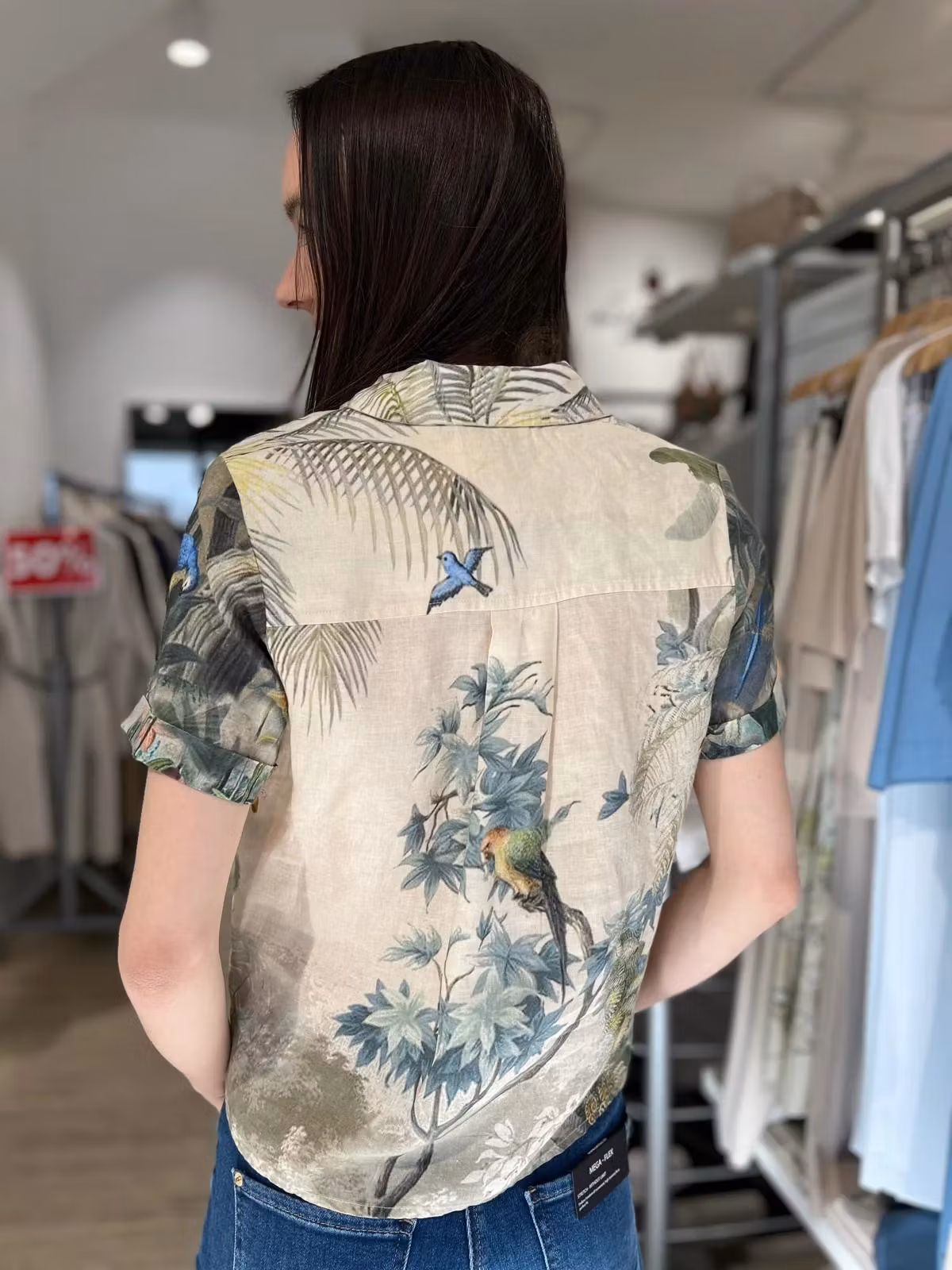 Angoor Blus " Dahlia " , Sand