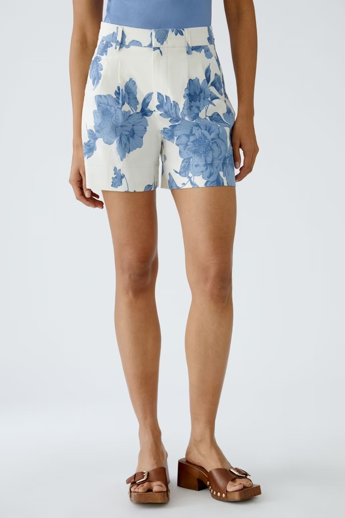 Oui Shorts "blå blomma "