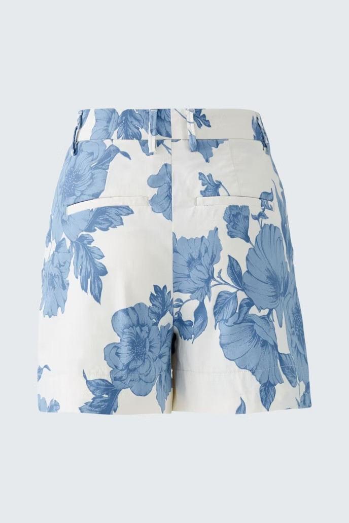 Oui Shorts "blå blomma "