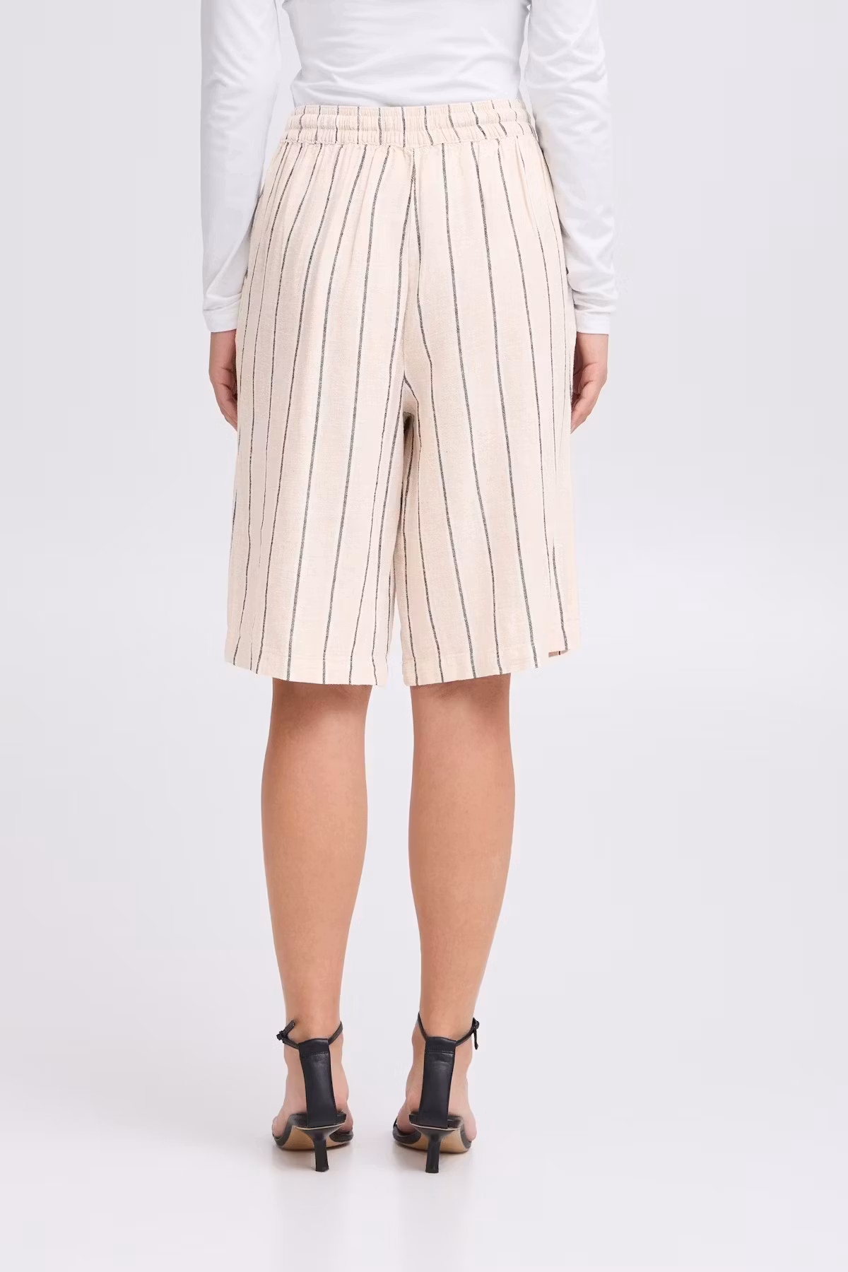 ICHI shorts " LINNO", Ecru stripe