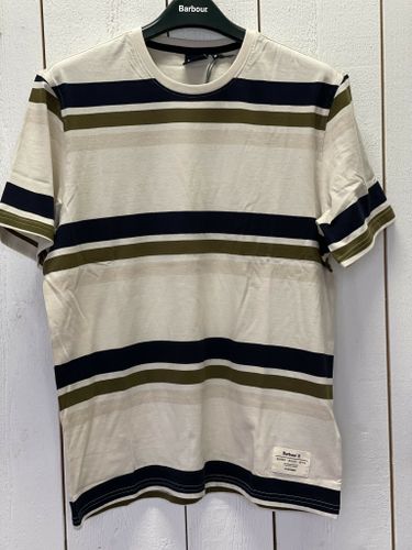 Barbour Tee " stripe relaxed " , Whisper White