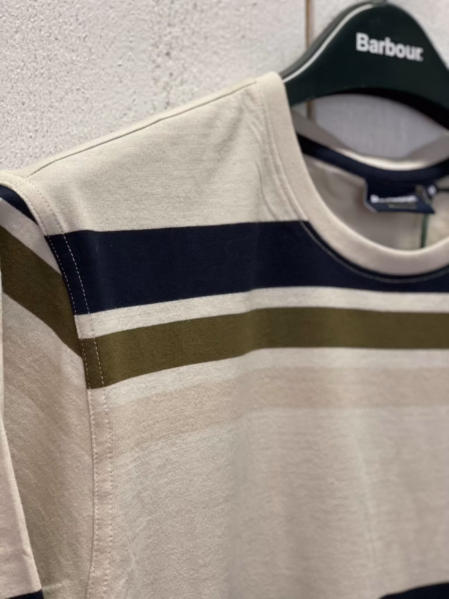 Barbour Tee " stripe relaxed " , Whisper White
