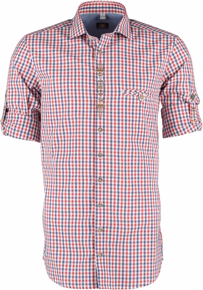 Herrskjorta " Blå/rödrutig" , Slim fit
