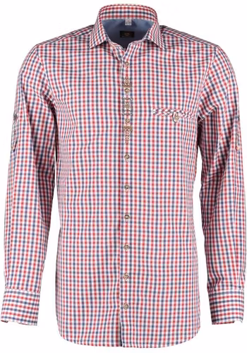 Herrskjorta " Blå/rödrutig" , Slim fit