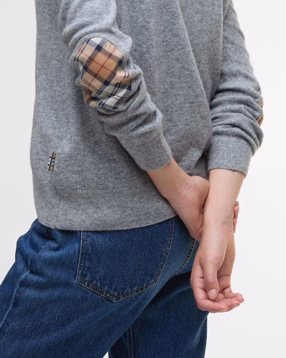 Barbour Pendle Cardigan " patches " , Grå