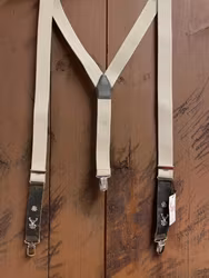 Hosenträger Leinen-Leder , beige