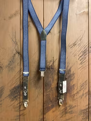 Hosenträger Leinen-Leder , blå