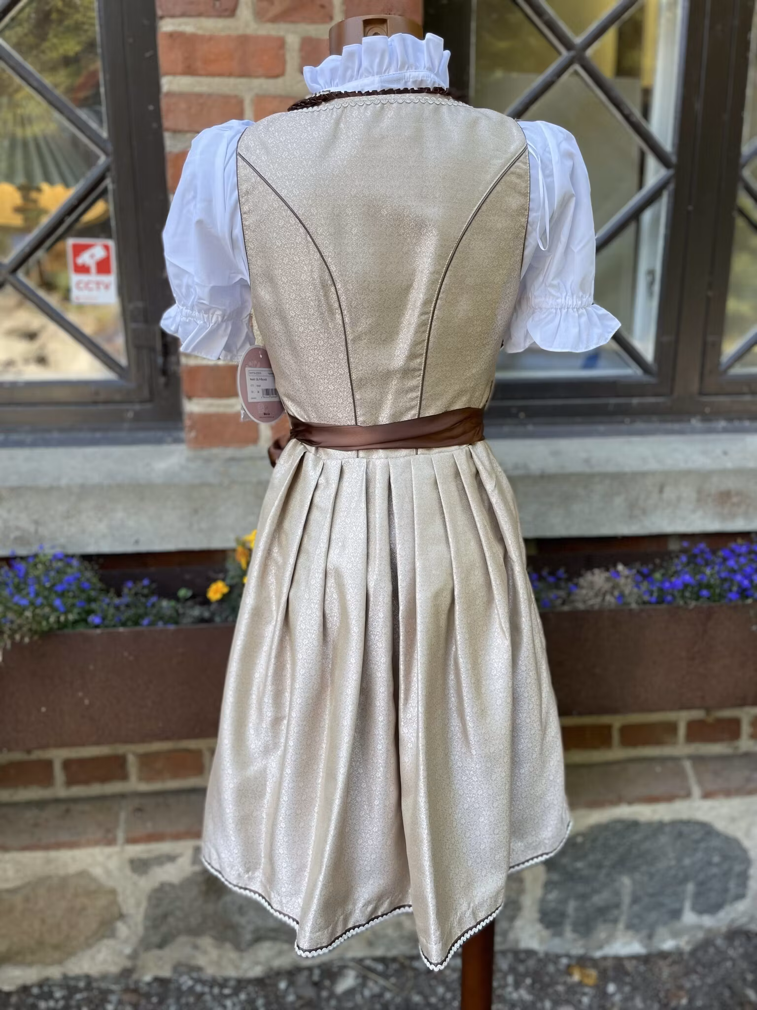 MarJo Trachten "Durach" Dirndlklänning , Taupe