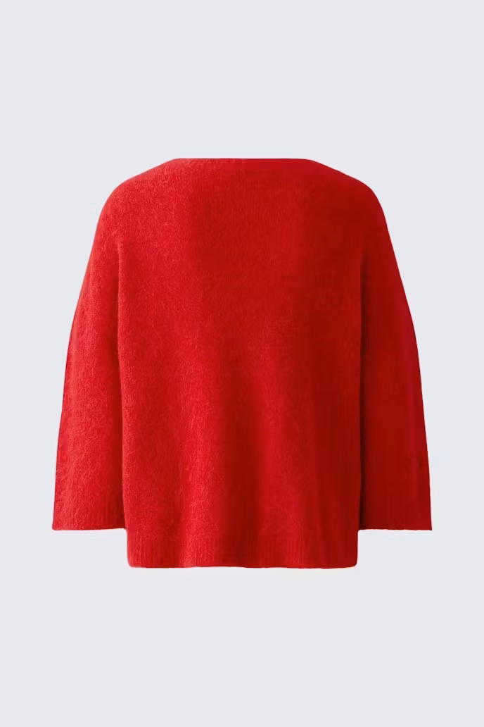 Oui Pullover " scarlet " , röd