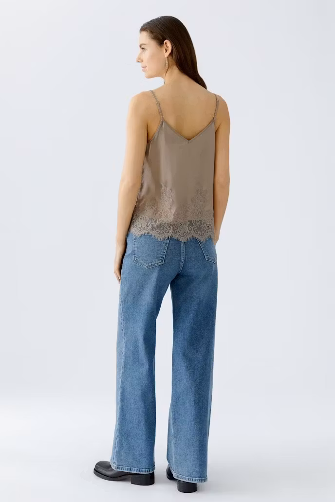 Oui Spetslinne " Fungi " , Taupe