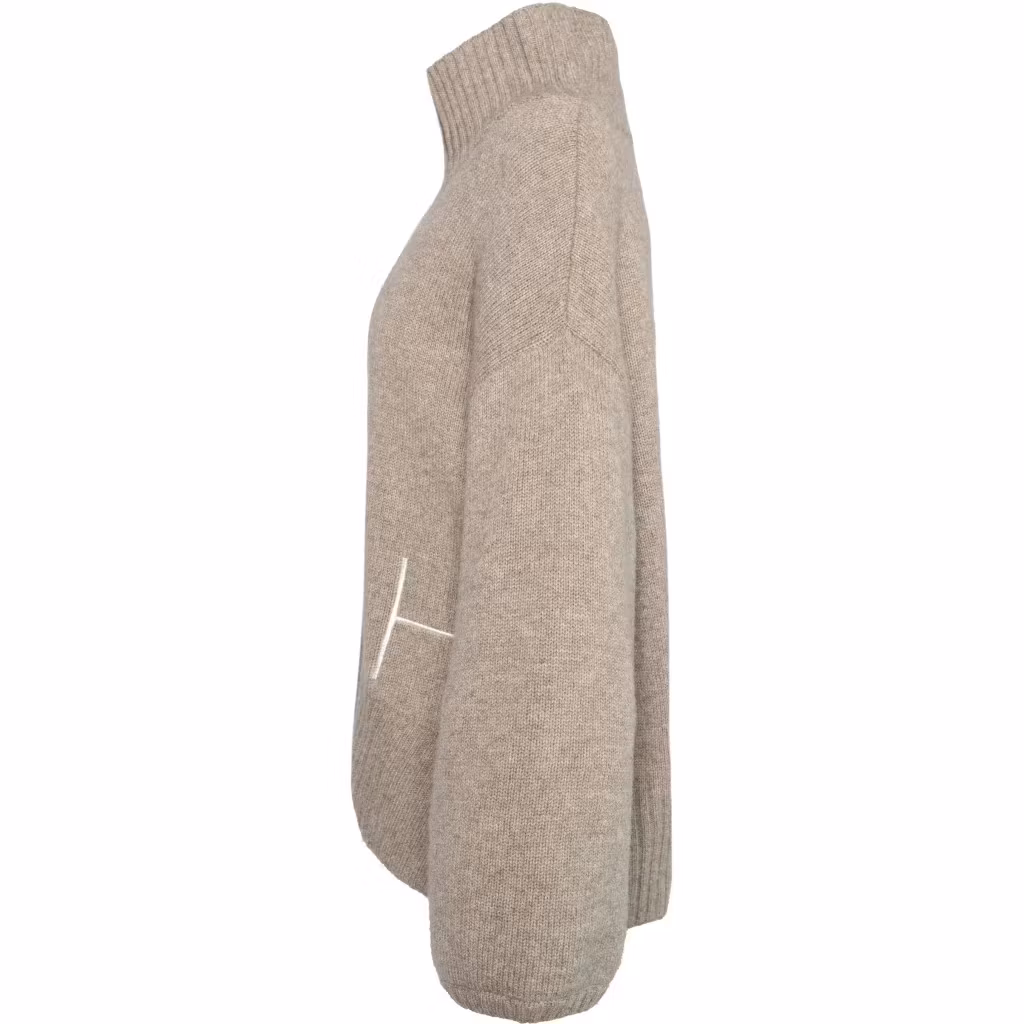 HÉST " Gianna" Sweater , Light Brown  Melange