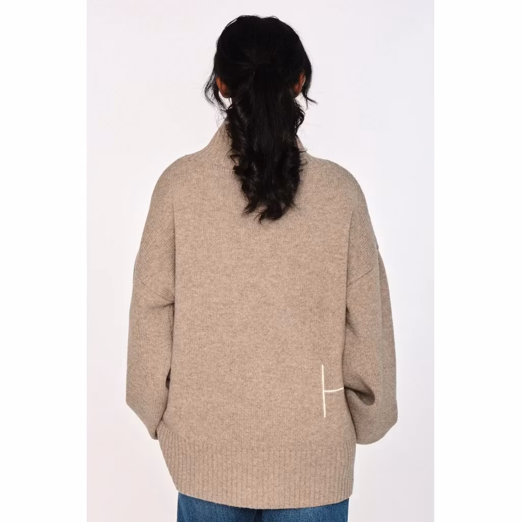 HÉST " Gianna" Sweater , Light Brown  Melange