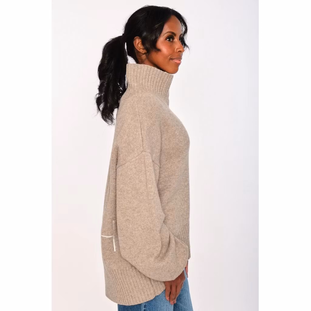 HÉST " Gianna" Sweater , Light Brown  Melange