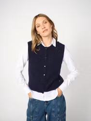 Mos Mosh " Almine Thora Knit Vest" , Maritime Blue