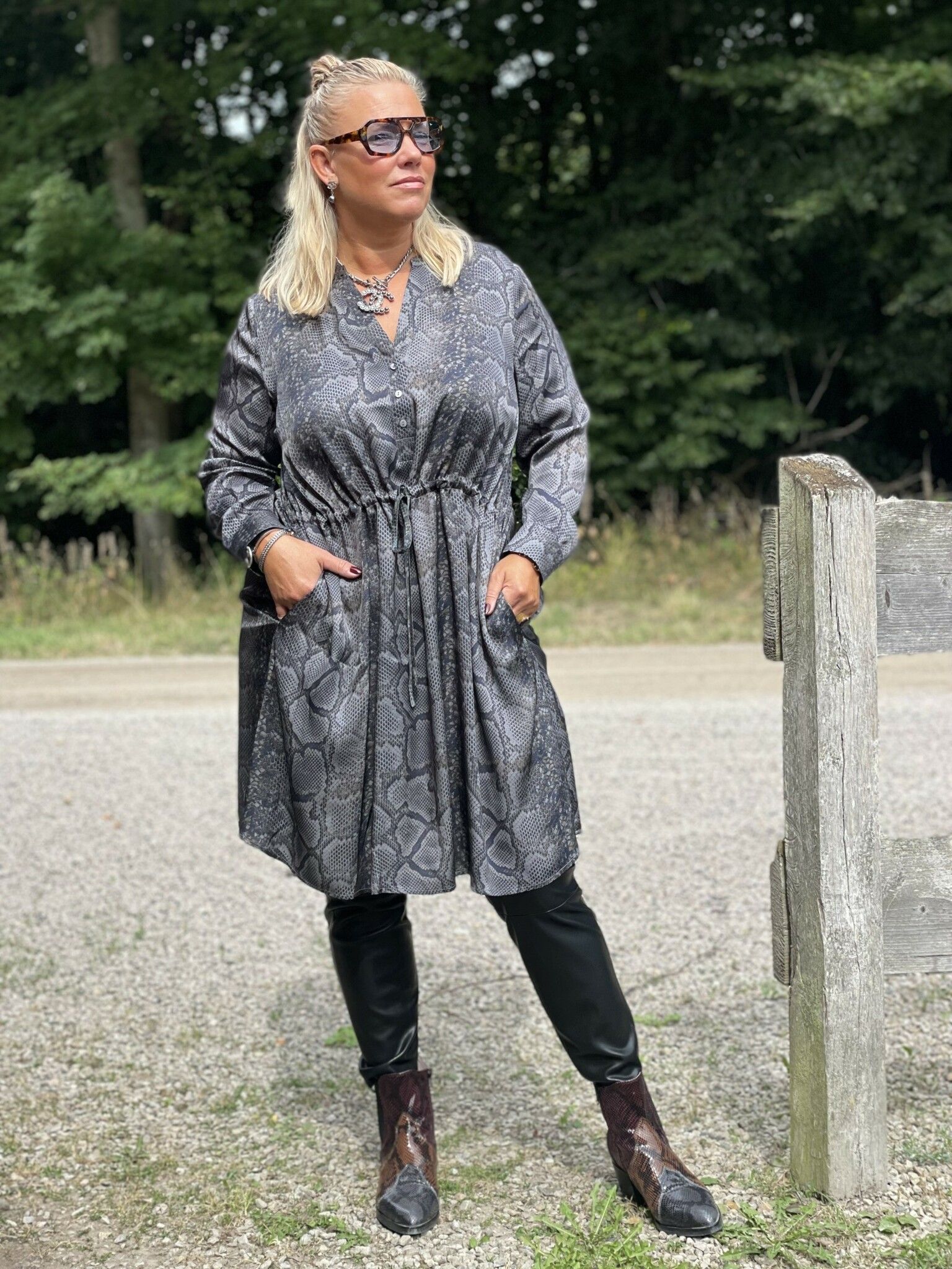 CATNOIR Klänning " snake " grey