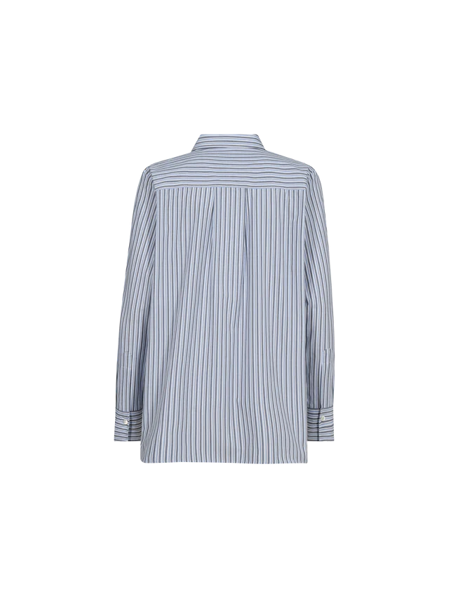 Mos Mosh " Elinda Slim Stripe " shirt , brunnera blue