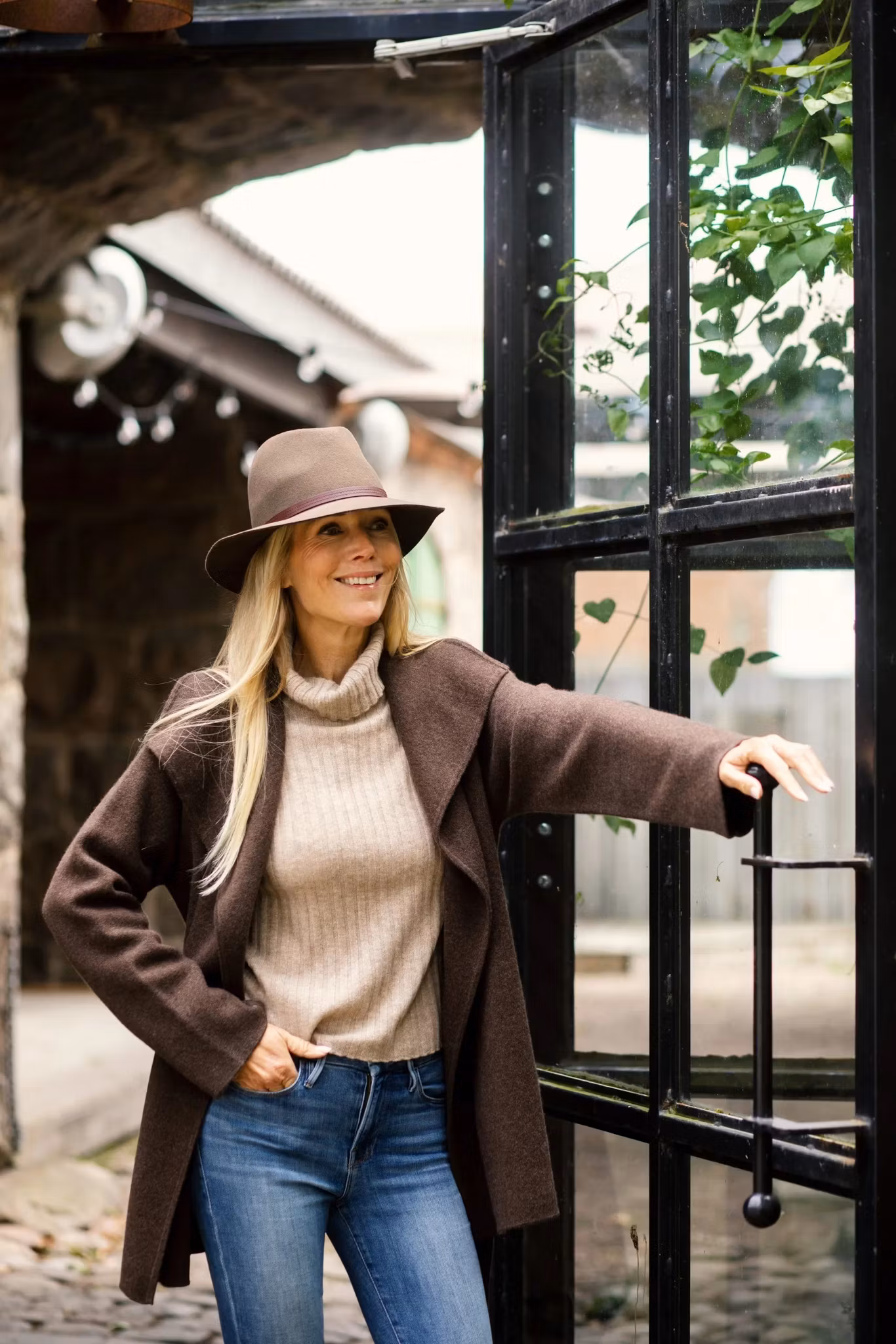 8Design Polotröja " Ella " Långärmad , Linbeige