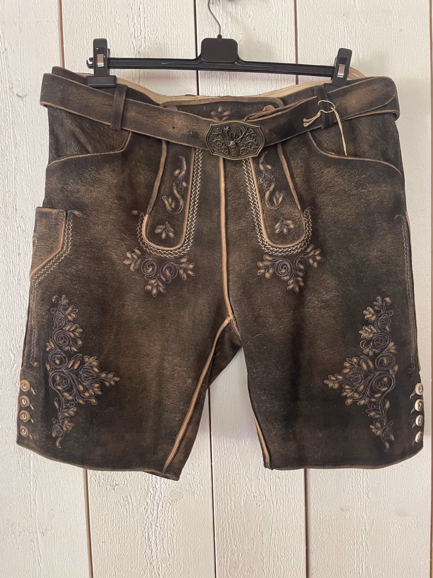 Maddox lederhosen m bälte "German Wildbock " , Braun