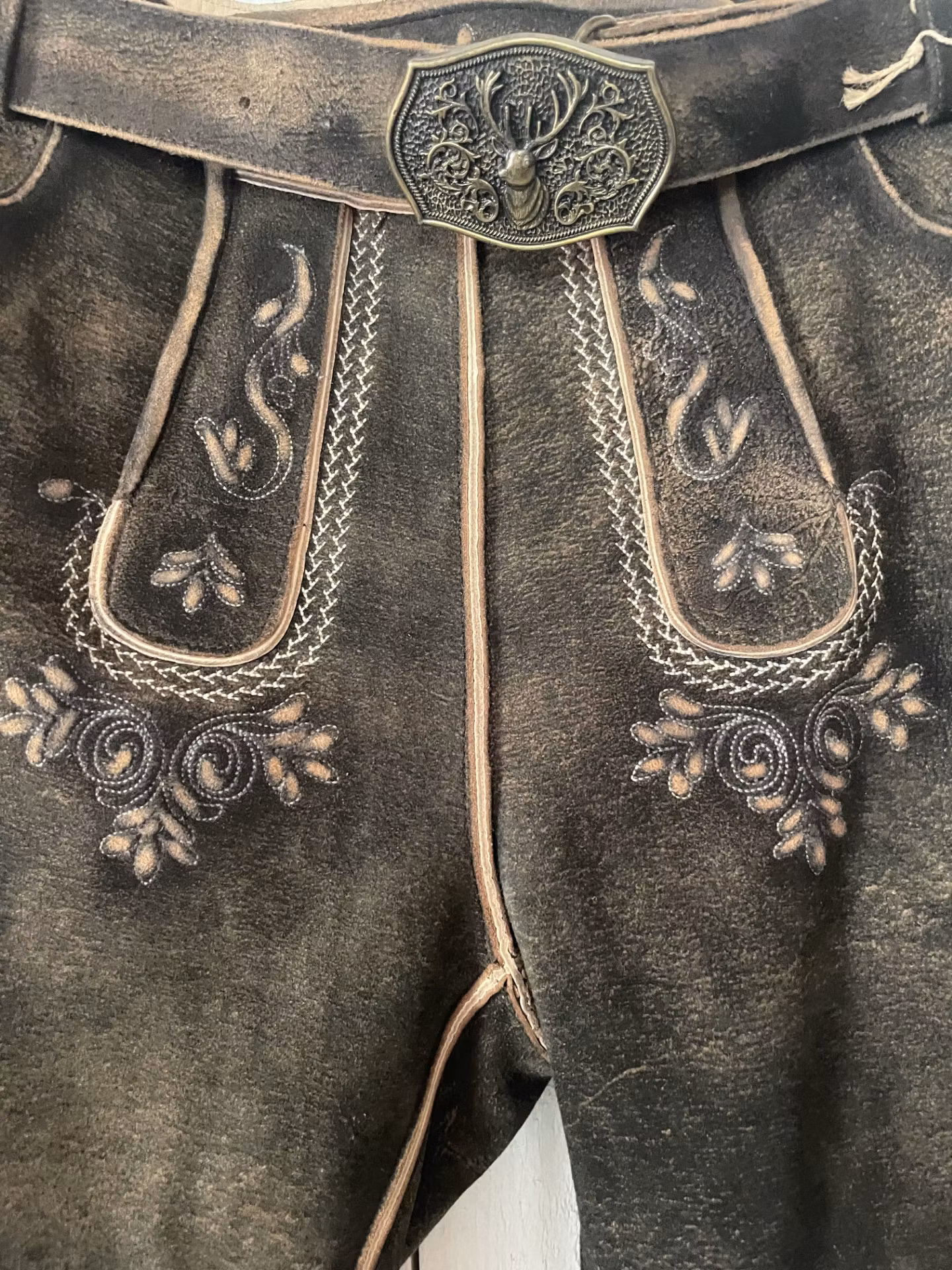 Maddox lederhosen m bälte "German Wildbock " , Braun