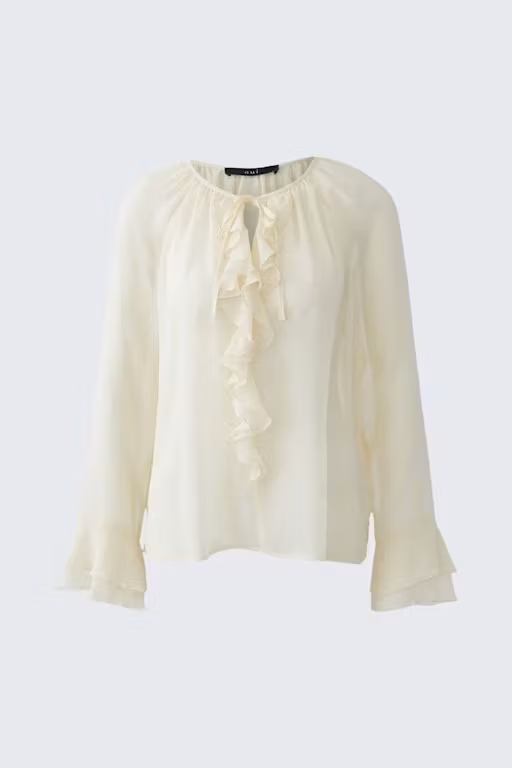 Oui Blus " volang " , Vanilj