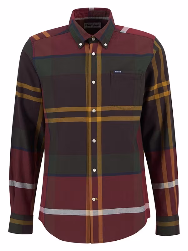 Barbour Dunoon Tailored Tartan Shirt , Red