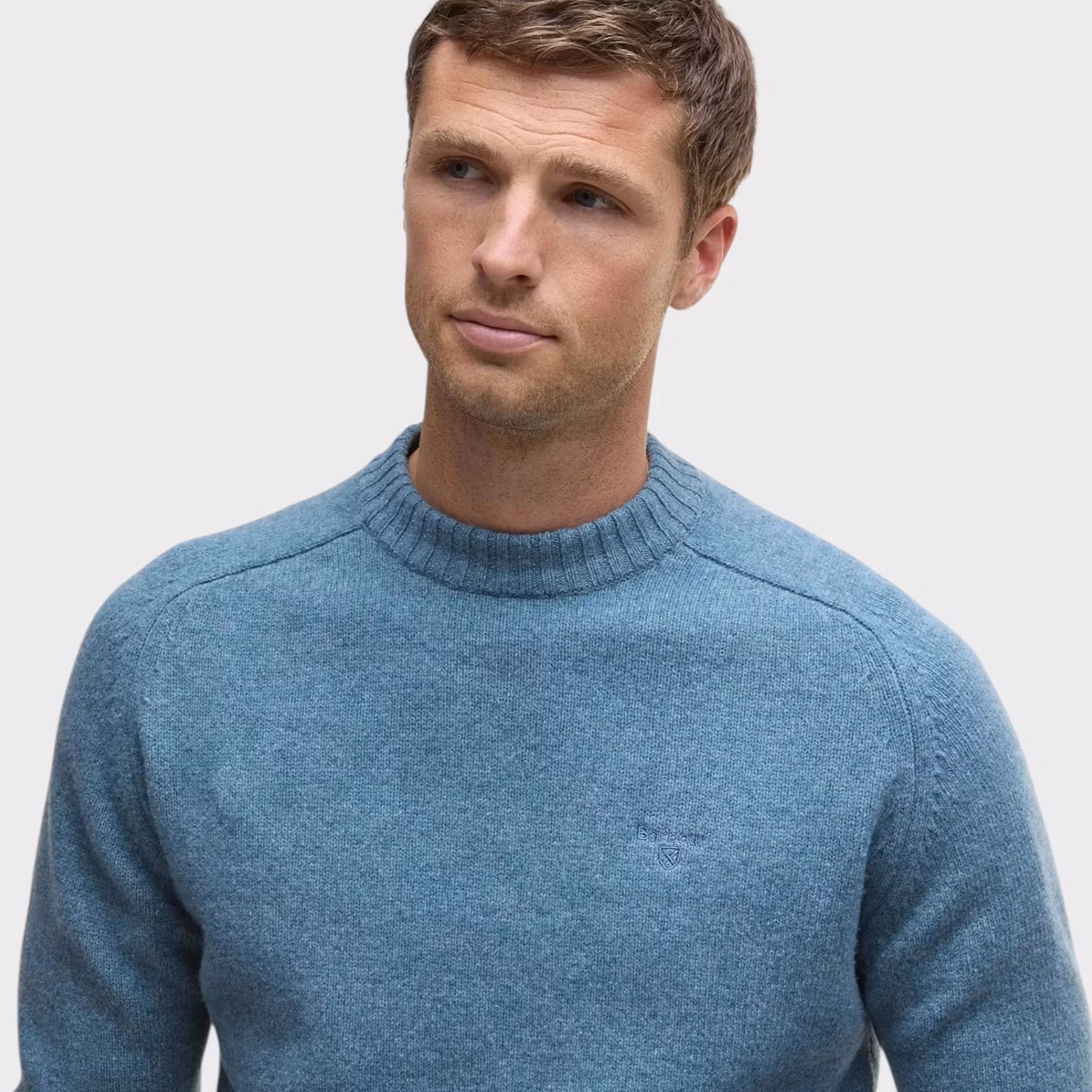 Barbour Grangetown Crew Neck Sweather , bluestone