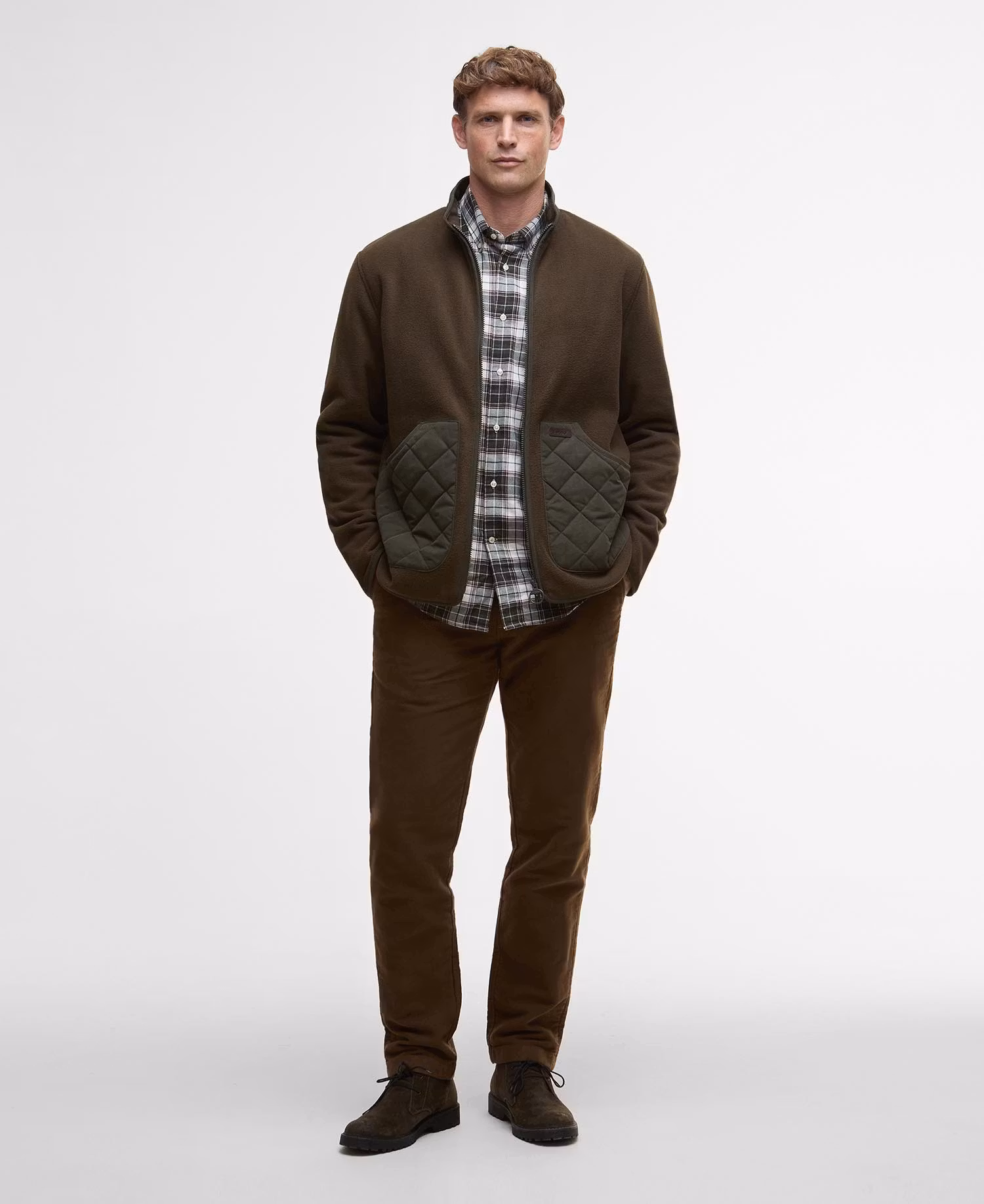 Barbour Lowich Fleece Jacket , Oliv