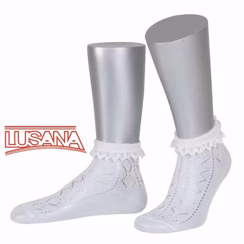Dam Kort strumpa med spets , Lusana