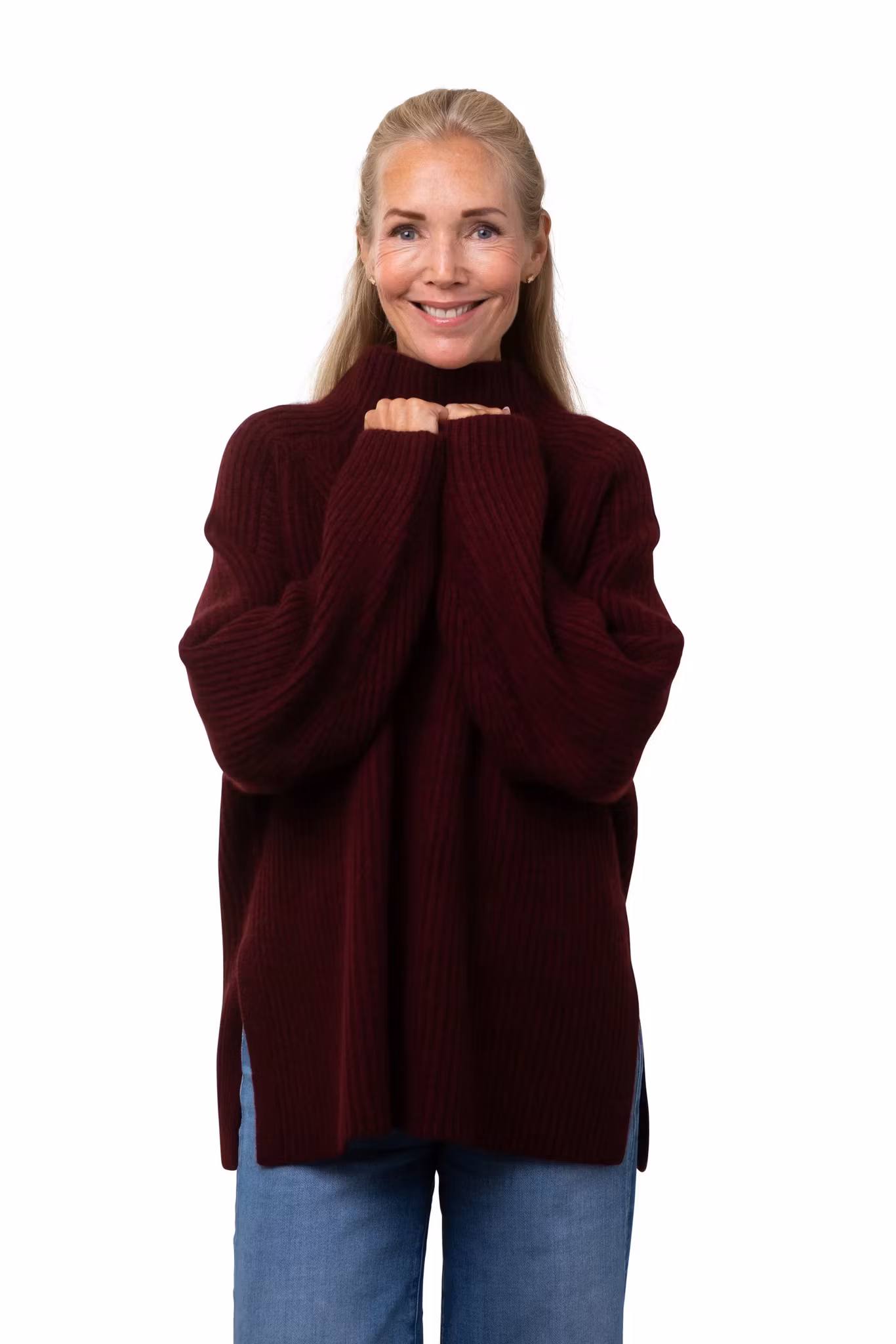 8Design , Oversized Tröja  " Agnes " , bordeaux