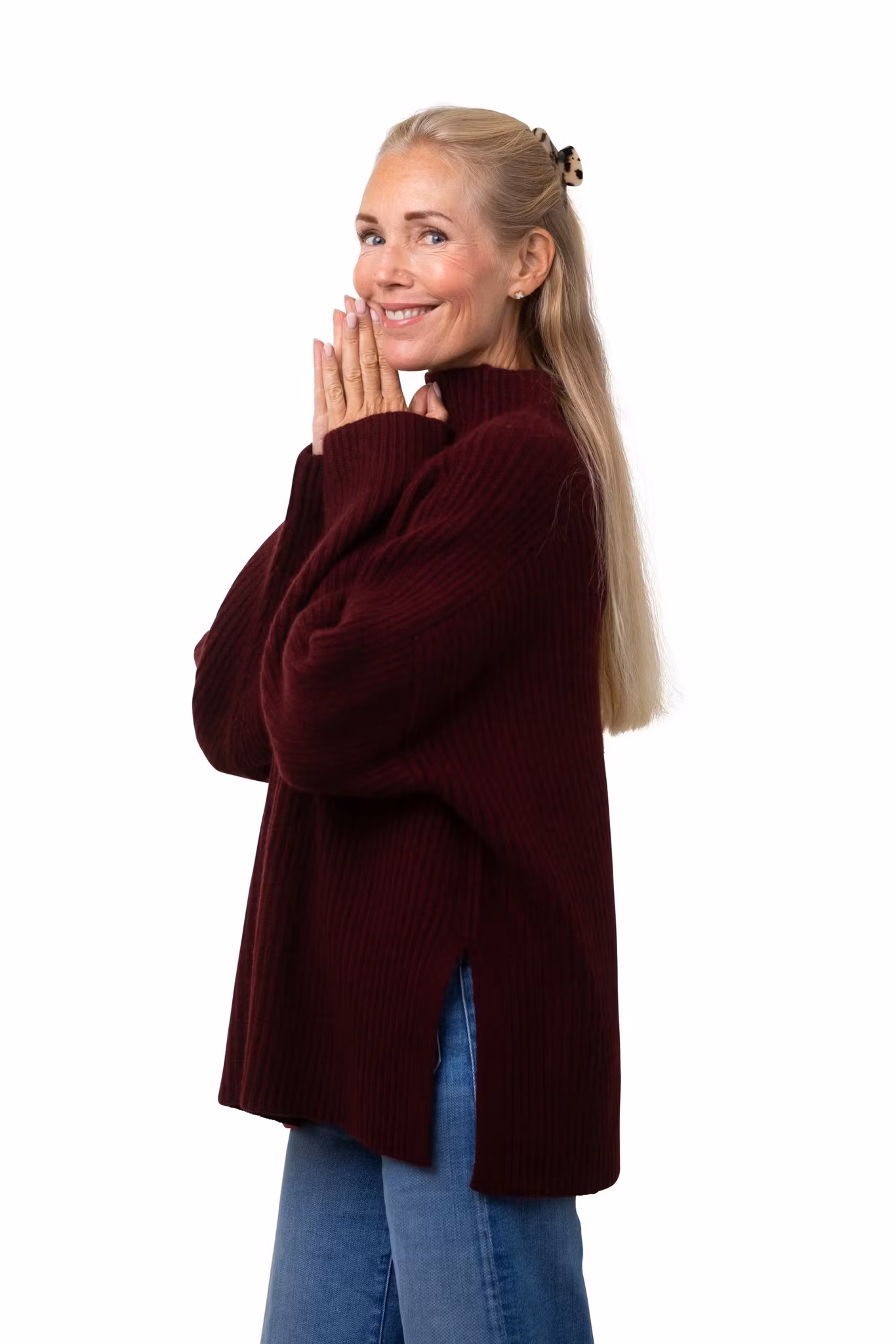 8Design , Oversized Tröja  " Agnes " , bordeaux