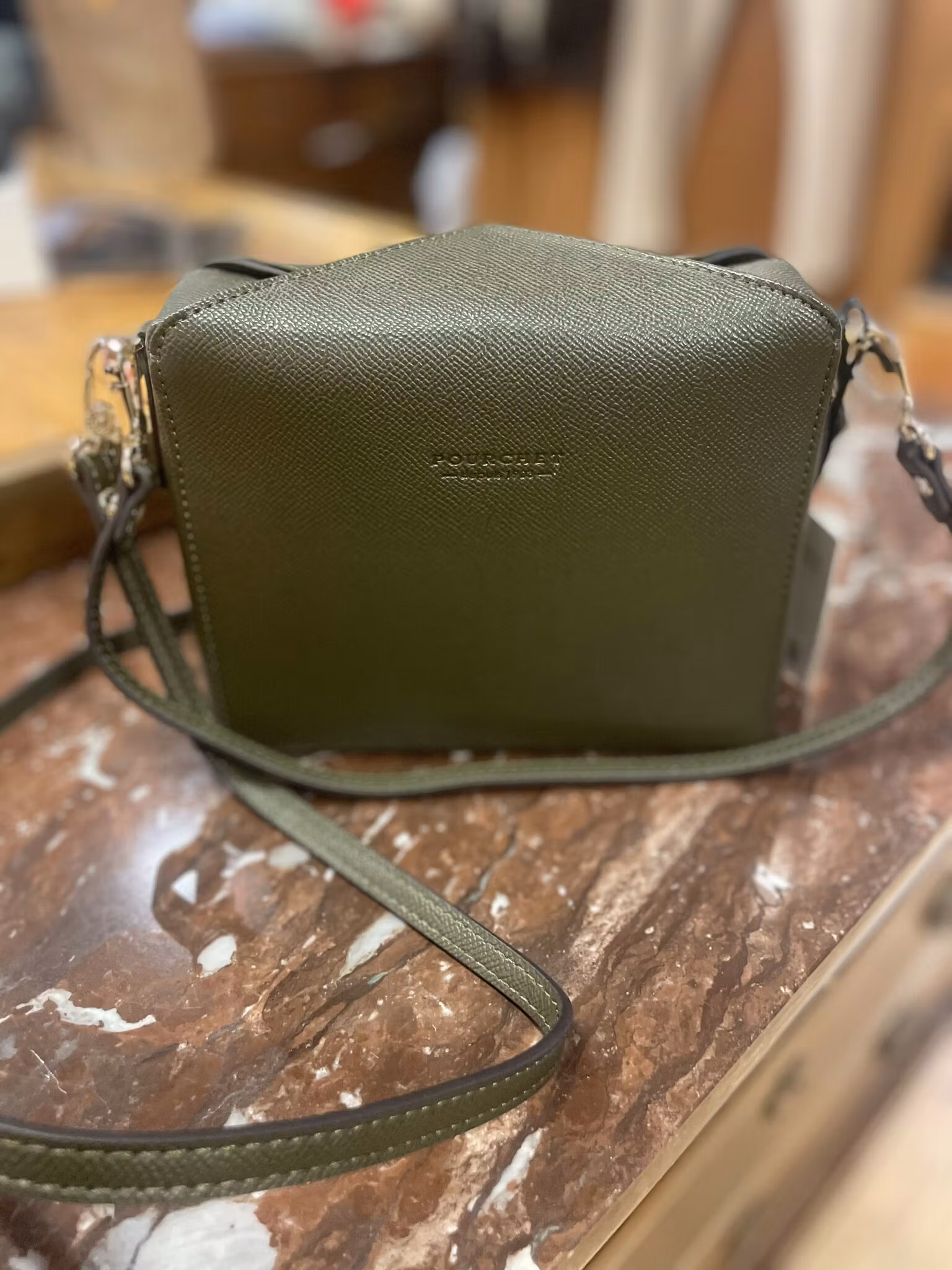 POURCHET Canvas Shoulder bag , kaki