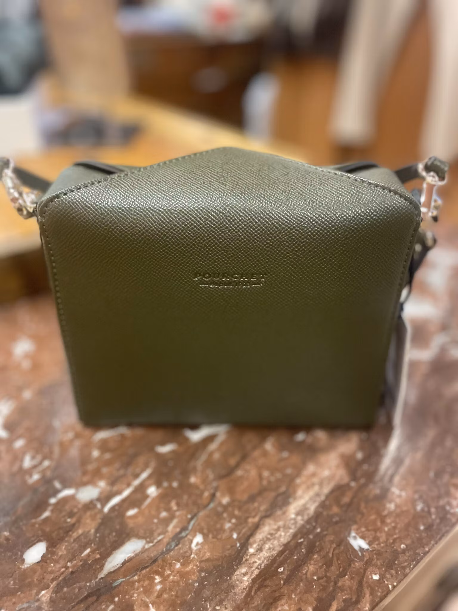 POURCHET Canvas Shoulder bag , kaki