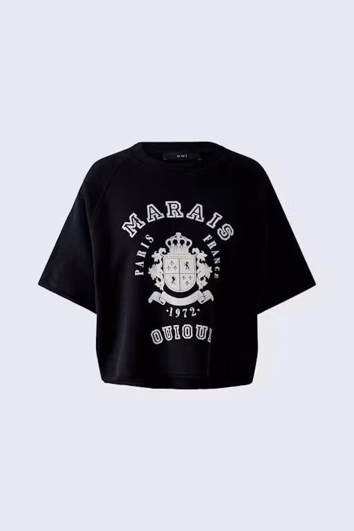 Oui , sweatshirt " Marais " , svart