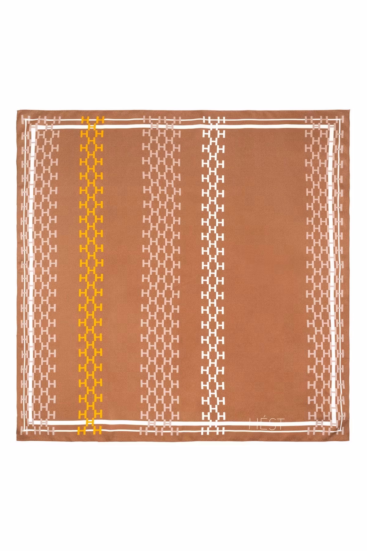 HÉST  " Isadora Silk Scarf " , Mocha Mousse