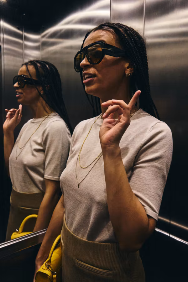 ICHI " IHLULS O- neck " , Oatmeal melange