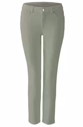 Oui byxa " Baxtor " , slim fit cropped , green garden