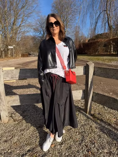 Oui kjol , svart
