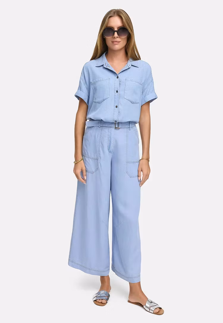 CATNOIR "blus i Lyocell", light denim