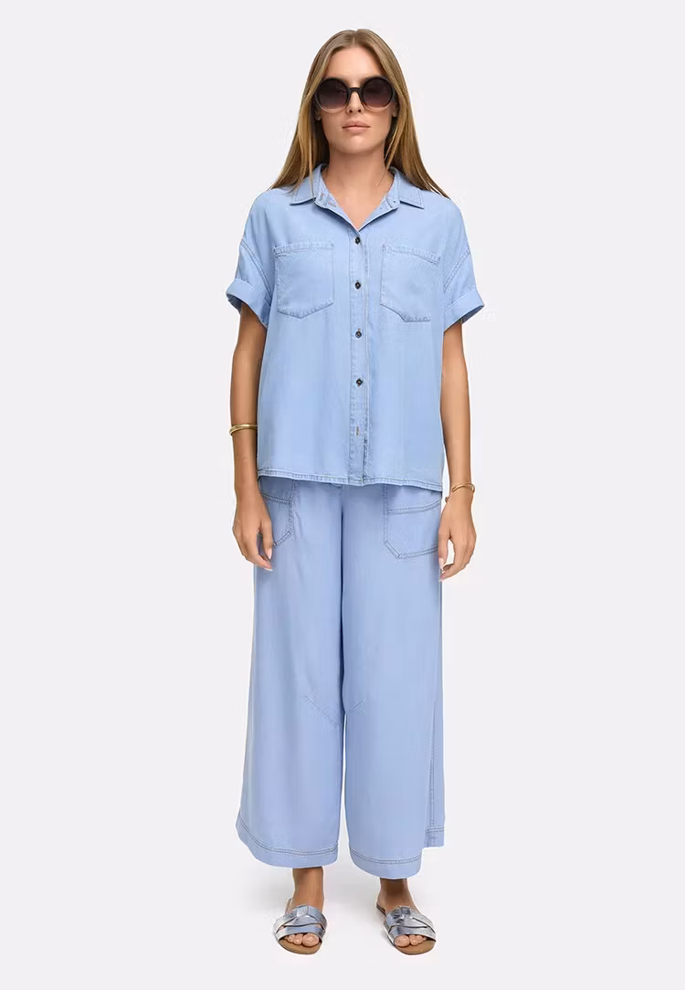 CATNOIR "blus i Lyocell", light denim