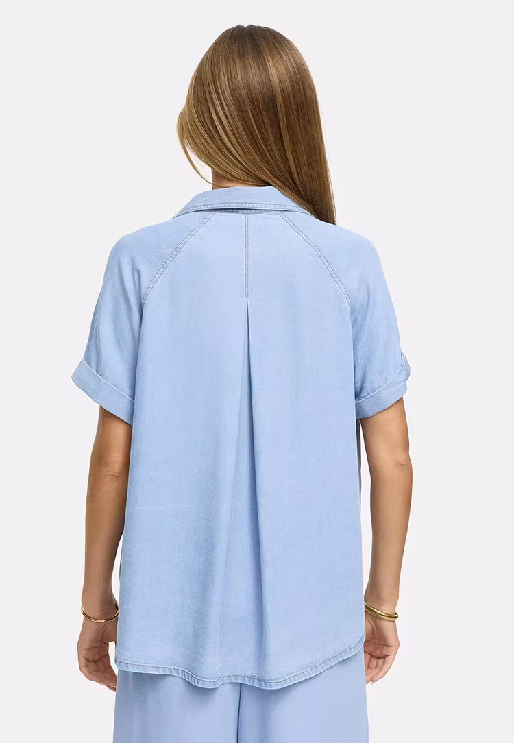 CATNOIR "blus i Lyocell", light denim