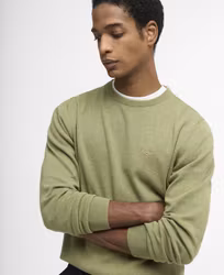 Barbour " Pima Cotton Crew Neck" sweather , Laurel Green