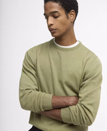 Barbour " Pima Cotton Crew Neck" sweather , Laurel Green