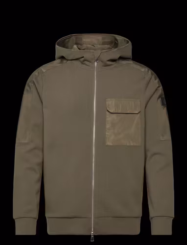 Mos Mosh Gallery " Jayson Zip Hood Sweat" , Grape Leaf