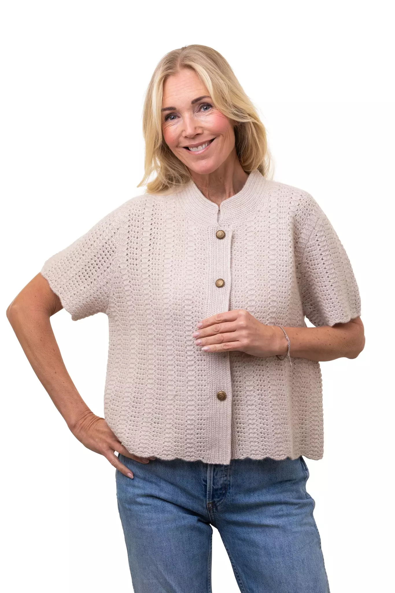 8Design Kofta " Saga " , Ljus Linbeige