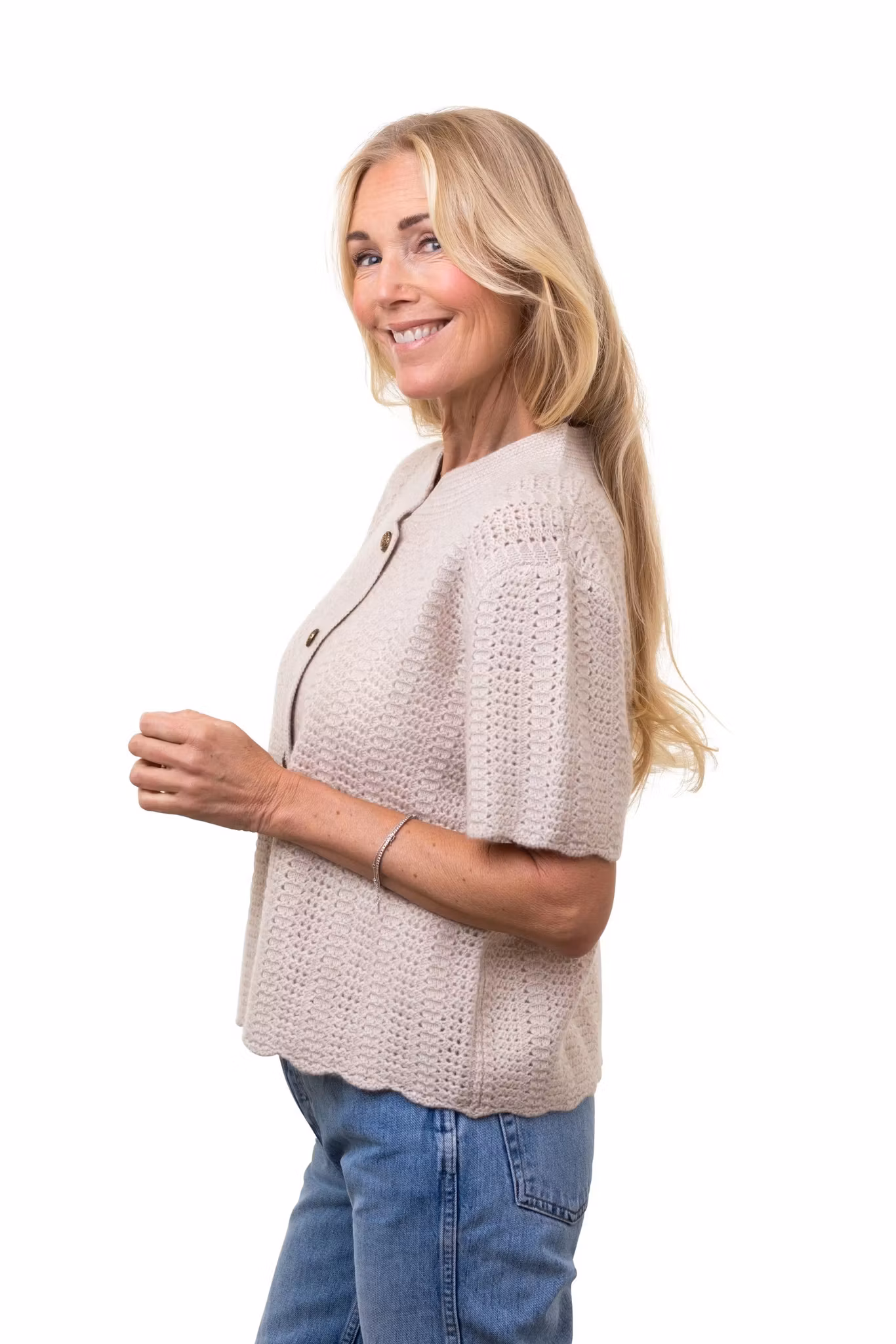 8Design Kofta " Saga " , Ljus Linbeige