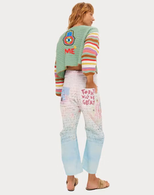 Me369 Cardigan " Ibiza Crochet " , Mint